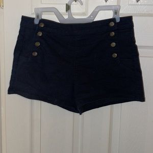 Blackheart sailor style black short shorts